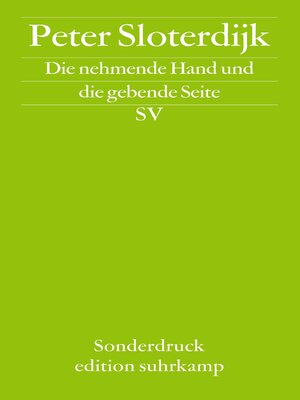 cover image of Die nehmende Hand und die gebende Seite